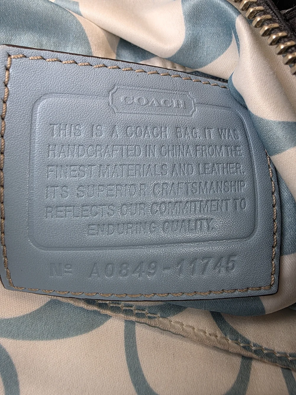 Coach Hampton Black Nylon Shoulder Tote Bag